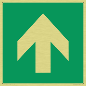 E907 Safe condition: Up / forwards arrow (90 deg supplimentary)